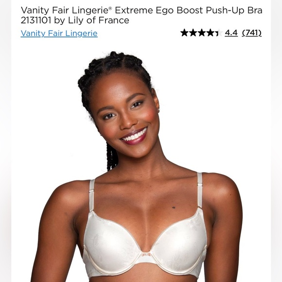 Vanity Fair Extreme Ego Boost Convertible Push-Up Bra - Picture 2 of 10